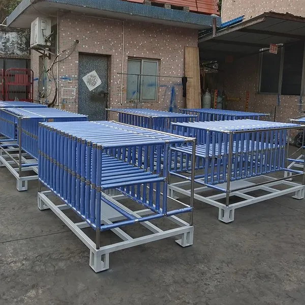 Galvanized Steel Lean Pipe Workpiece Turnover Rack With 500kg Load Capacity