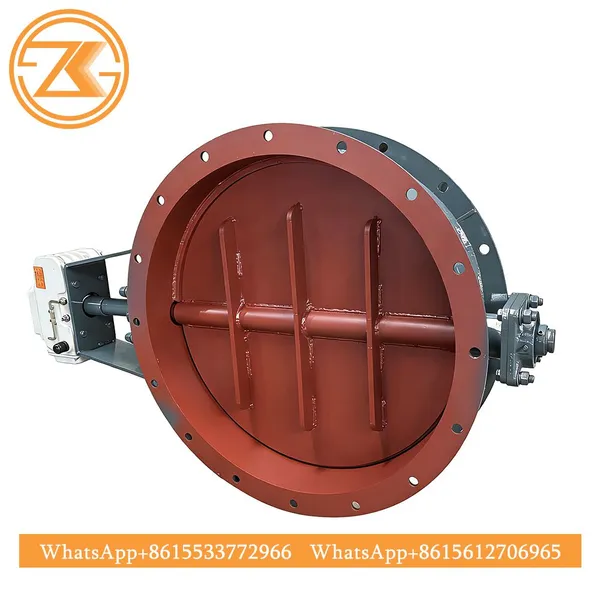 Pneumatic Square Round Ventilation Damper Industrial Flue Gas Butterfly Valve For Air Purification Equipment photo-4