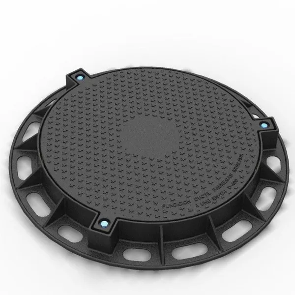 A fábrica fornece diretamente a tampa de poço de acesso circular à prova d'água de ferro dúctil da marca Jingdong, certificada ISO 9001, com segurança e dimensões de 600*700mm.