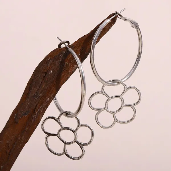 Custom Logo Stainless Steel Hoop Earrings Bulk 50pcs/lot Lead Free Jewelry Supplier photo-2