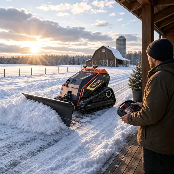 Automatic Snow Plow Robot Ditch Flail Mower Awon 48V/1500W Servo Motor Slow Mower For Rubber Plantations