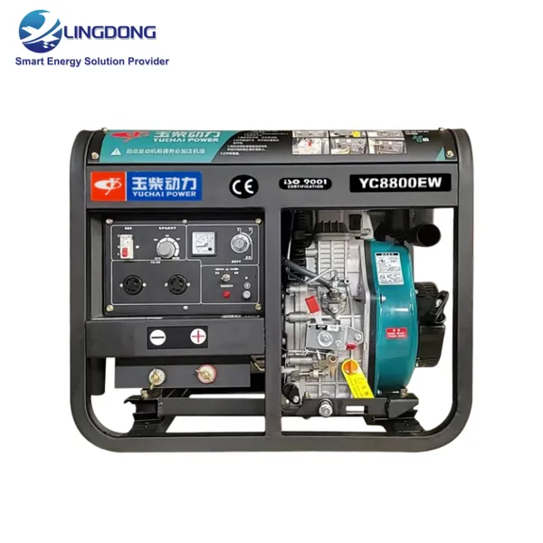 Factory Direct Wholesale 8kW Air-cooled Genset 8kVA 3 Phase Silent Diesel Generator Set Yuchai YC8800T Engine for Retail Store
