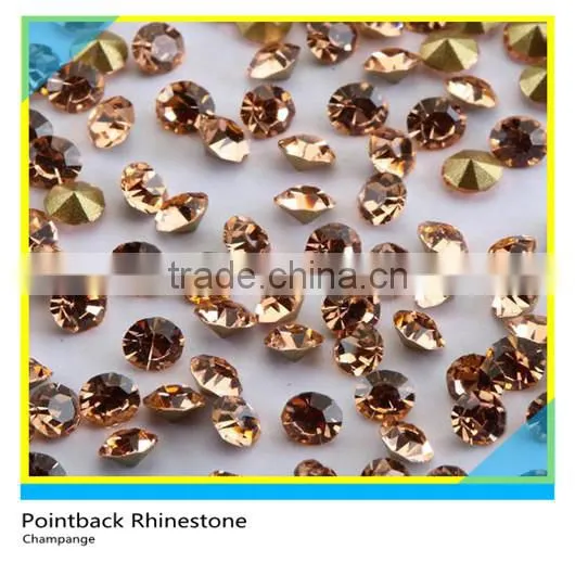 Wholesale Shiny Lime Pointback Chaton Hotfix Pointback Glass Rhinestone photo-4