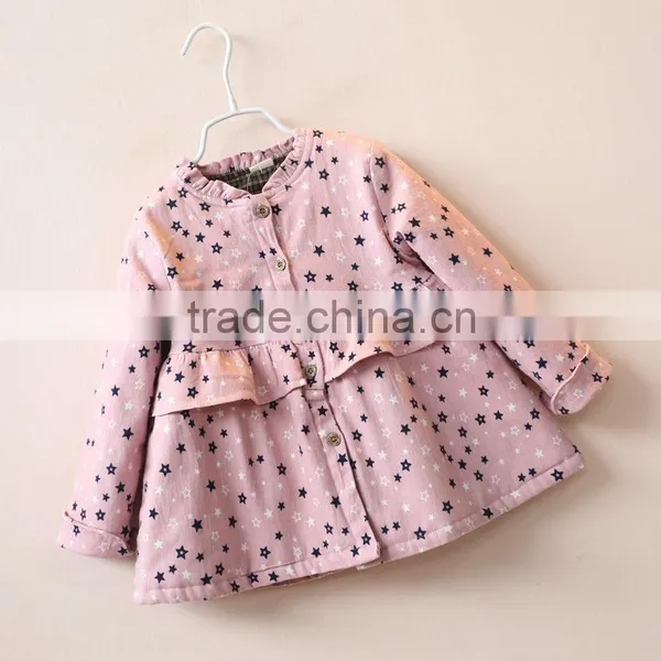 Korean Children Clothing Girl Spring Coats Kids Long Sleeve Stringy Selvedge Roung Collar Girl Princess Outwear photo-2