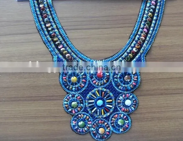 Colorful Emboridery Base Beaded Neckline -- H1412025 photo-2