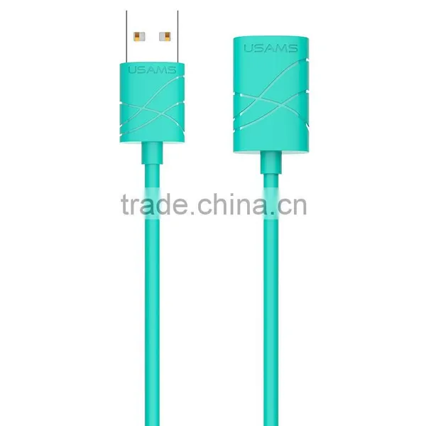 USAMS USB 2.0 Extension Cable for Universal USB Port Device 2M 2.1A Quick Charging Sync Data Extension Cable MT-5746 photo-3