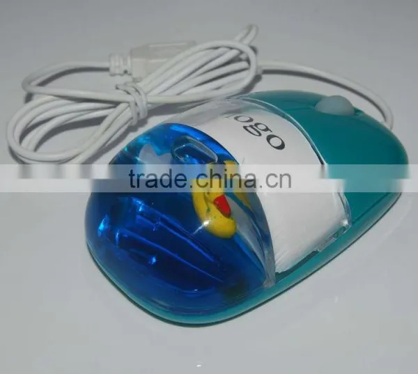 New Computer USB Wired Gift Liquid Aqua Mouse With Light-up Logo photo-6