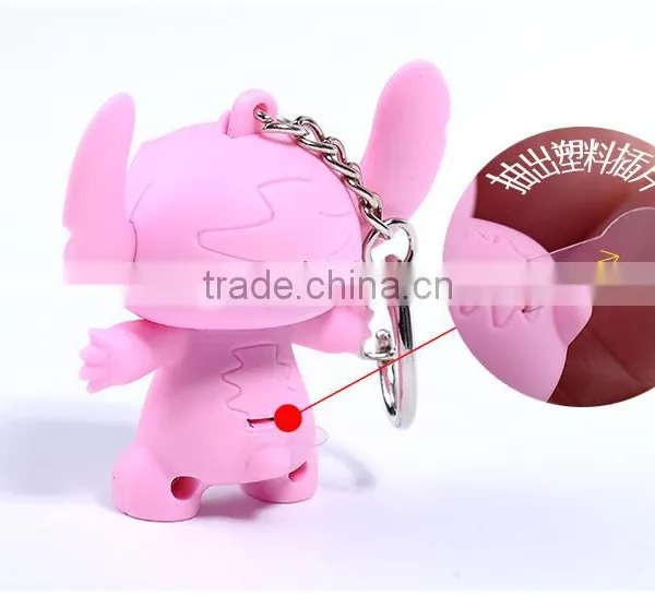 Wholesale Stitch LED Light Flash Keychain With Sound photo-4