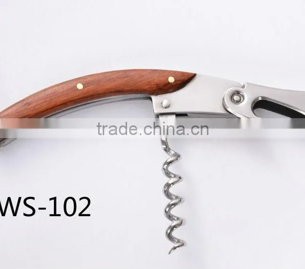 Vintage Wine Opener With Wooden Handle