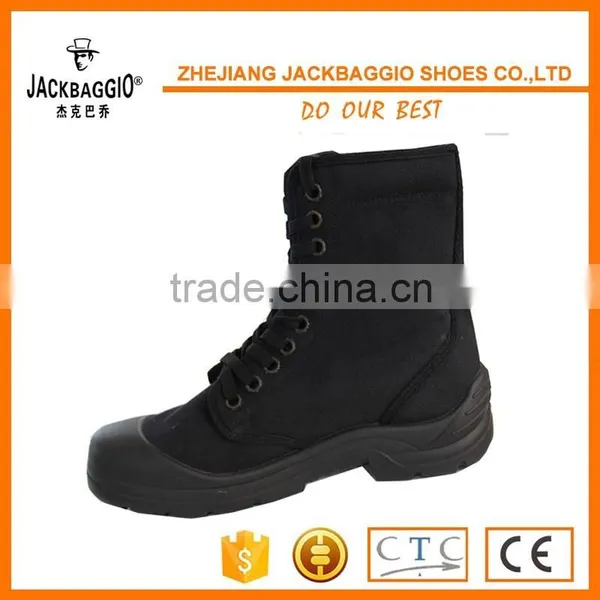 Shoelaces Type Genuine Leather Material Industrial Safety Boots,Cheap Black Industrial Work Boot Steel Toe Insert photo-4