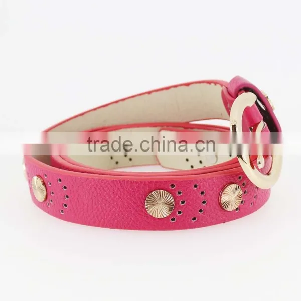 2015 Women's Fashion pu Studded Beads Belt for Jeans With Metal Beads in Yiwu photo-3