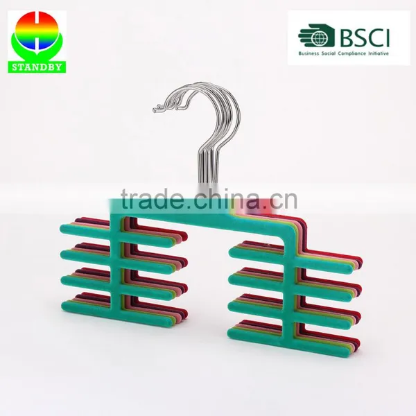 Standby Velvet Flocked Tie Organizers Gentlemen Custom Color Suit Hangers