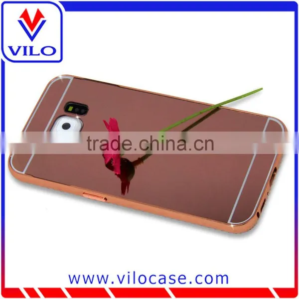 2015 Hot Selling Luxury Golden Mirror Aluminum Metal Case For Samsung S6 photo-4