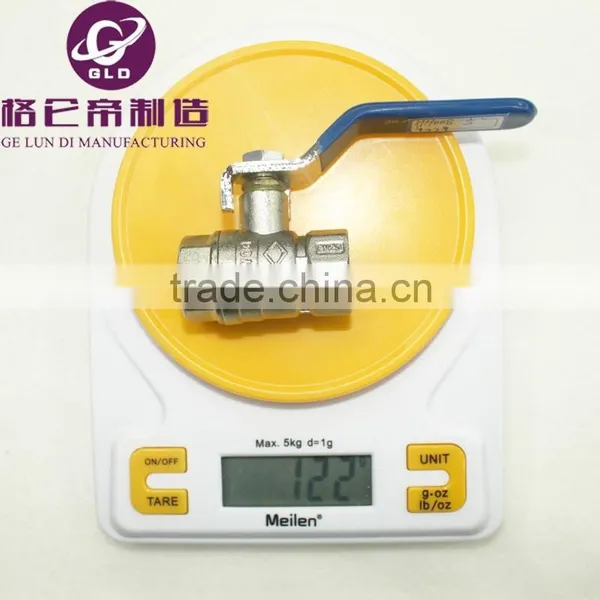 GLD Cheap Price 5PCS/LOT Hot Sale 1/4" Double Male External Thread Ball Valve ,brass Ball Valve , Valvecopper , photo-6