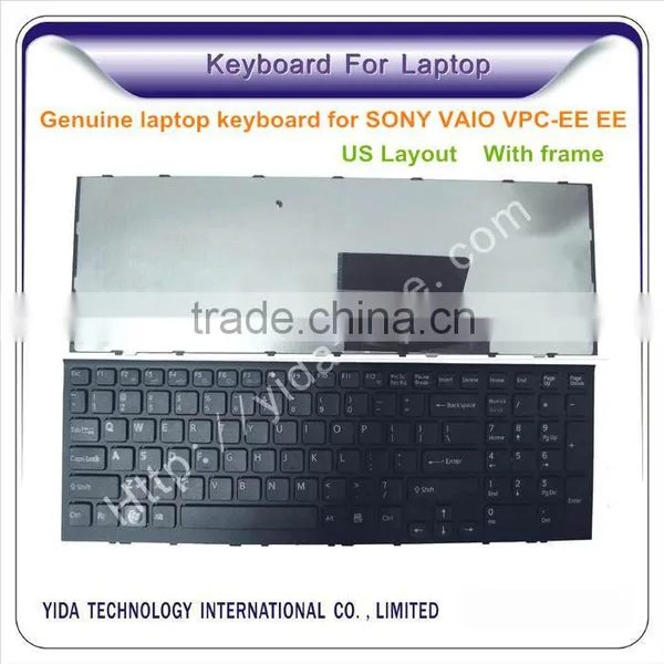 Keyboard manufacturer for Sony VAIO VPC-EE EE laptop keyboard with frame