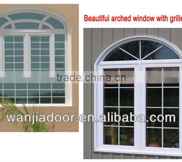 fashionable casement new style Aluminum arched casement window