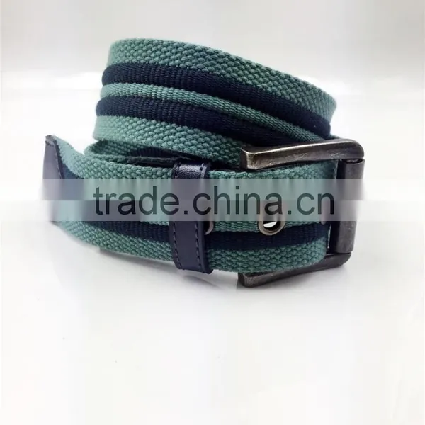 Designed Cotton Canvas Belt With Pin Buckle photo-2