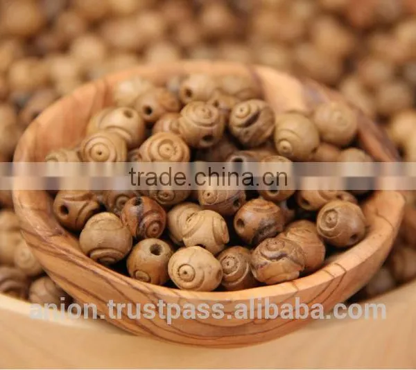 Olive Wood Carved Round Beads photo-5