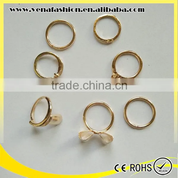 Wonder 7pcs Set Gold Filled Settings Models Ring for Women Quality Choice photo-4
