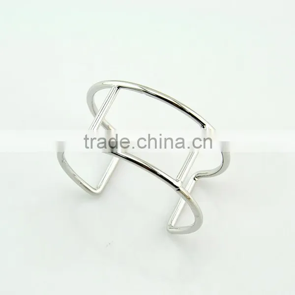 China New Silver Jewelry Bar Setting Bracelet Wide Silver Bracelet for Women photo-3