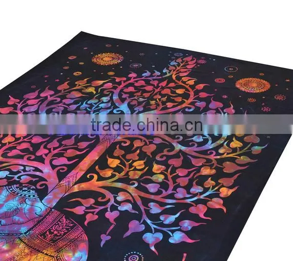 Colourful Printed Mandela Tapestry Wall Decor Throw Table Cover 100% Cotton Bedspread Indian Jaipur Manufacturer & Wholesaler photo-3