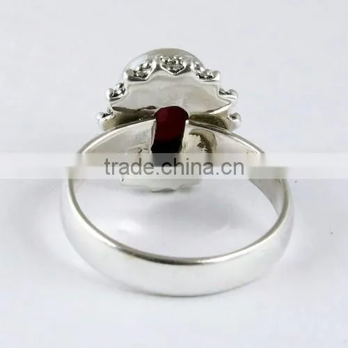 Paradise !! Ruby 925 Sterling Silver Ring, Gemstone Silver Jewellery, Handmade Silver Jewellery photo-5