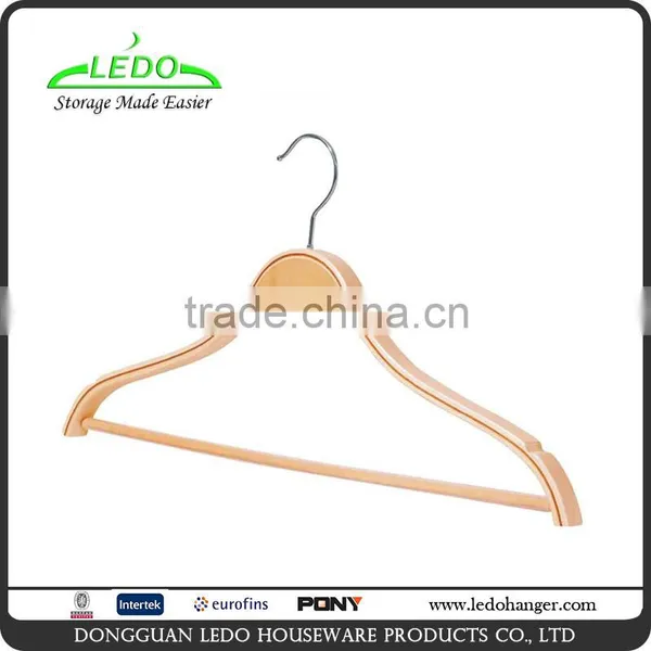 Pants Laminated Wooden Suit Hanger With Locking Bar