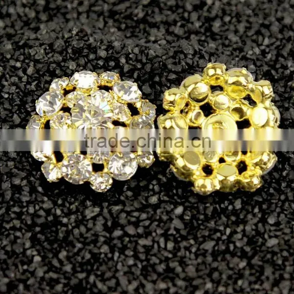 Seasofbeauty 3cm Pretty Rhinestone Button Shank Button Embellishment photo-4