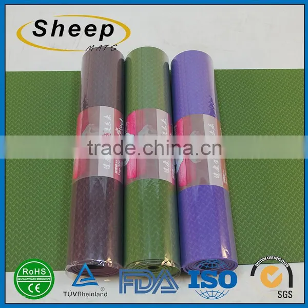 2016 Beauty Eco-friendly Colorful Anti-slip Eco Yoga Mat Custom