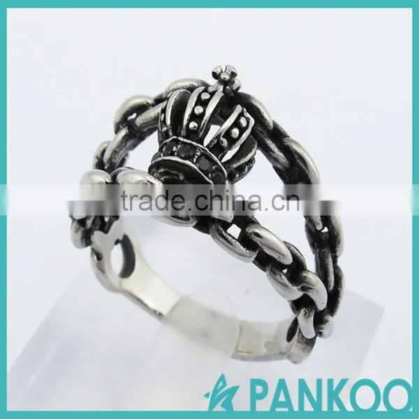 Royal Crown Shield Series of European and American Style Silver ,titanium ,alloy For Selective Unisex Ring photo-3