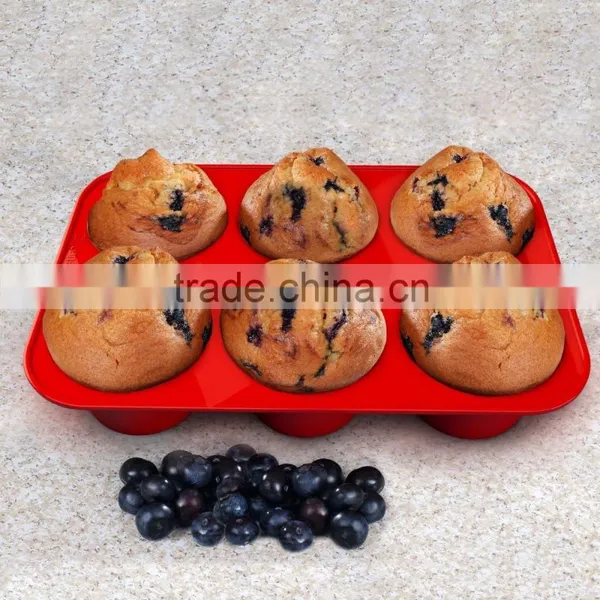 6 Hole Silicone Mold Jelly Chocolate Muffin Brownie and Ice Cream Cake Pan Baking Mold photo-5