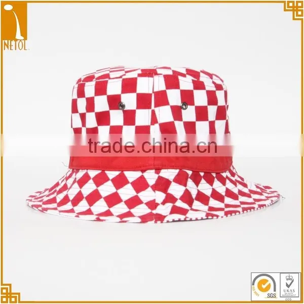 Female Printed Multi Panels 100% Cotton Custom Bucket Hat Wholesale photo-2
