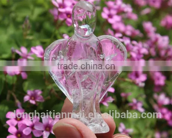 Wholesale Clear Quartz Crystal Angels Carving /Natural Energy Crystals Angel Figurine photo-2