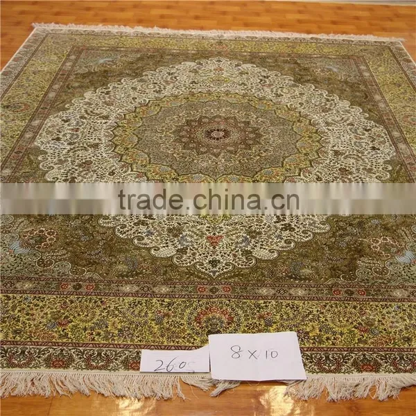8x10ft Big Size Golden Color Rug Home Decor Best Wool and Silk Rugs