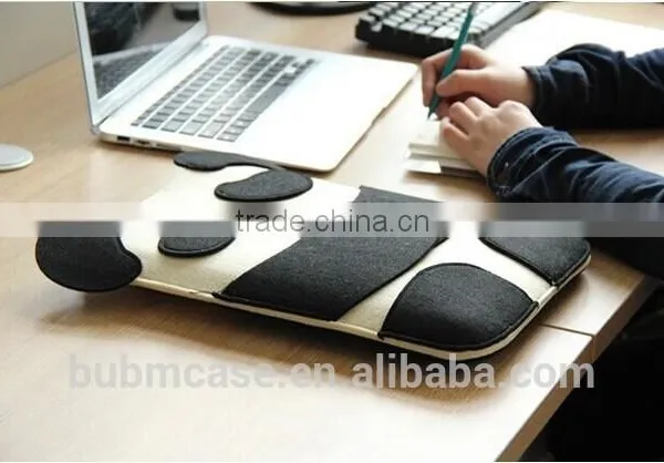 FASHION New Arrive BUBM Black Color 9.7 Inch Wool Felt Tablet Case Cute Cartoon Panda Bag photo-5