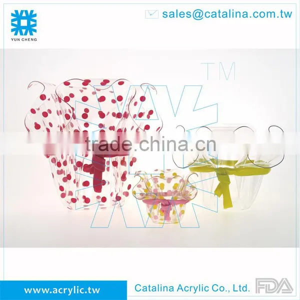 Stylish Decoration Plastic Candy Storage Flower Vase
