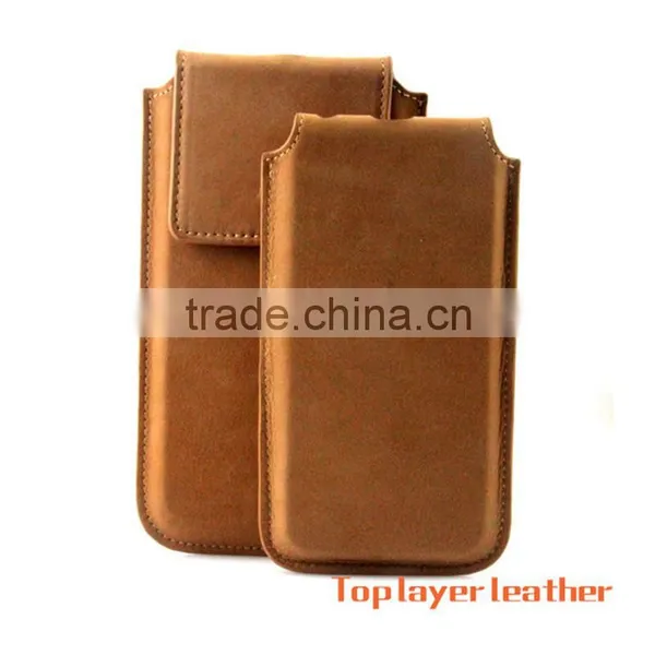 Factory Price Genuine Leather Phone Pouch Case Cover for Nokia E66 n8 for Htc One E9s photo-5
