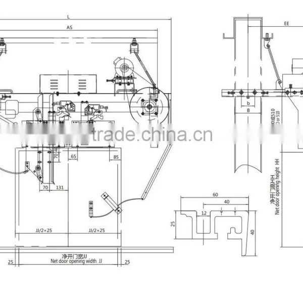 XD1406 Synchronous Belt Drive Center Opening Door Machine / Door Operator for Elevator Cabin photo-3