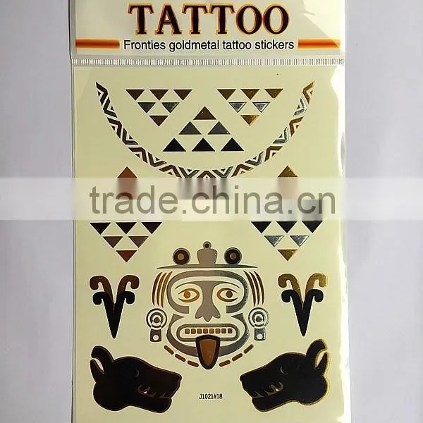 Hot Sale Gold and Silver Custom Metallic Temporary Tattoos China photo-3