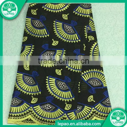 2016 African Block Printed Wax Rhinestones Wax Fabric for Garment in Guangzhou photo-4