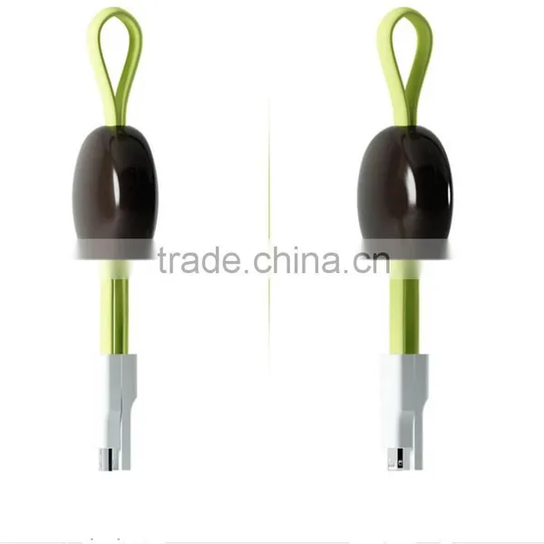 Creative USB Data Line Mini Mobile Phone Lines Carry Stones Portable Mini Charger Cable photo-2