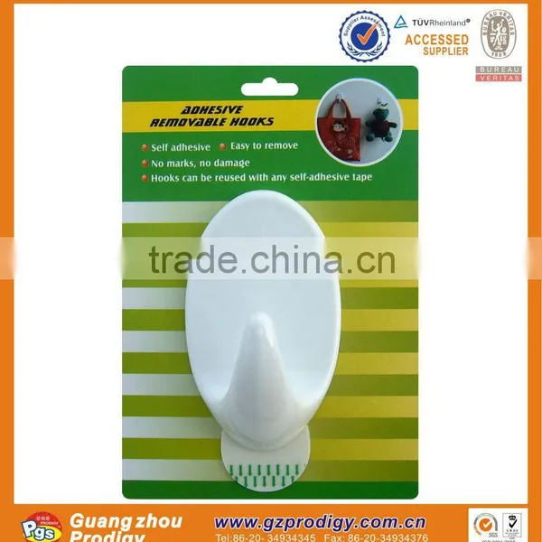 Wall Mounted Lantern Hooks Plastic Hook Plastic Removable Adhesive Wall Mount Round Hook photo-3
