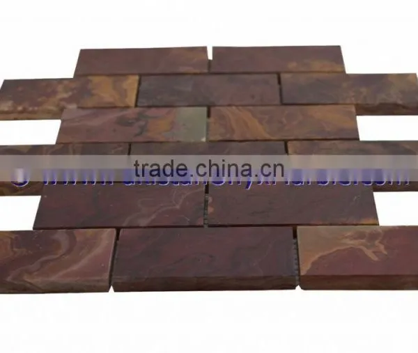 UNIQUE DESIGNS CUSTOM MADE MULTI RED ONYX MOSAIC TILES COLLECTIONS photo-3