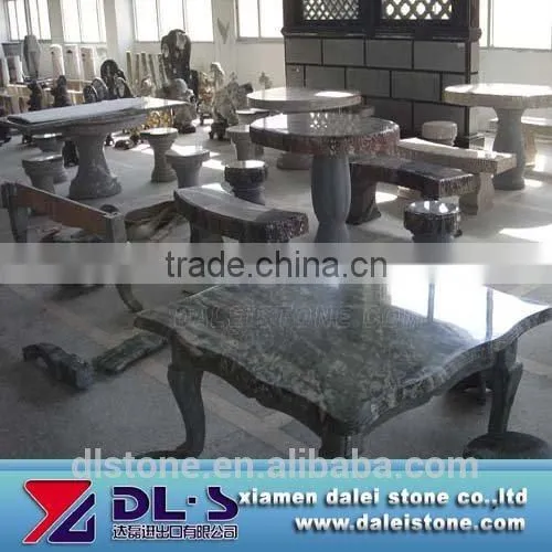Hand Carved Outdoor Marble Garden Table and Chair photo-4
