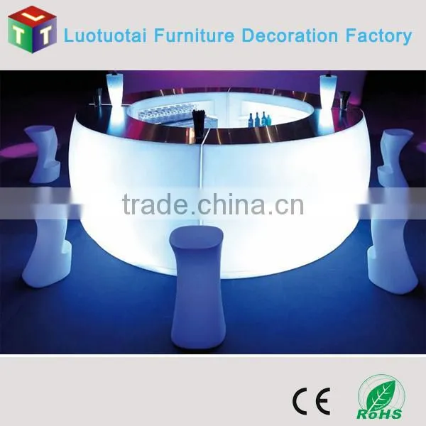 Illuminated Rechargeable Battery Operated Party/event Round Led Bar Counter photo-2
