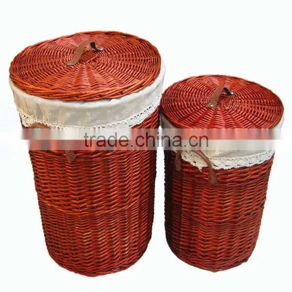 Wholesale Wash Grey Wicker Round Woven Laundry Basket photo-5