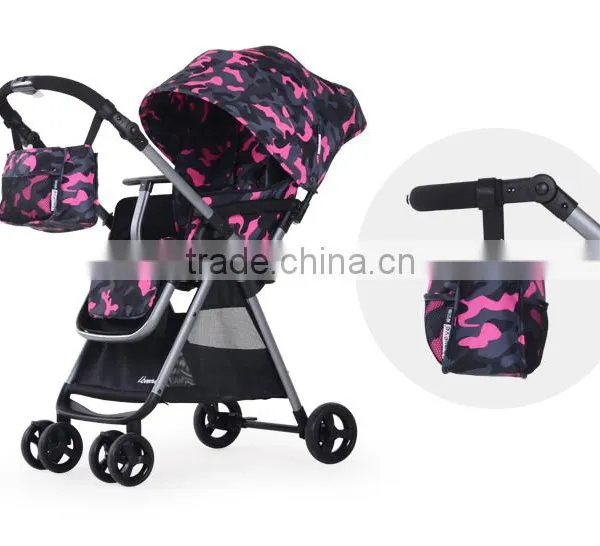Pink Camo Hanging Nappy Bag for Stroller photo-6