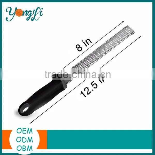 Silicone Handle Stainless Steel Zester Grater With Sharp Blade Cheese Slicer photo-2