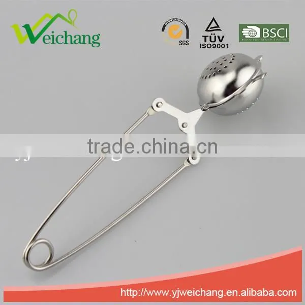 WCJ1065 Wooden Handle Stainless Steel Tea Ball Different Shape Tea Cup Shape photo-3
