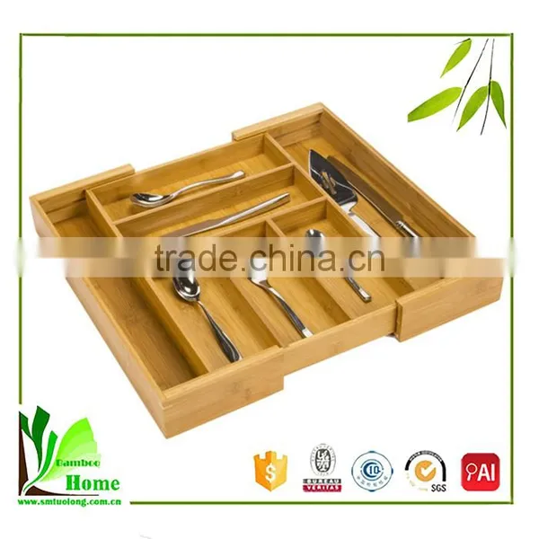 New Arrival Bamboo Flatware Storage Tray photo-6